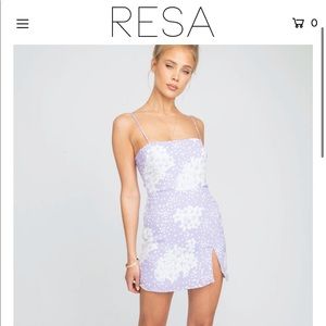 Purple floral mini dress RESA Med Never worn!